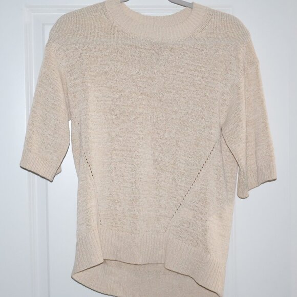 Banana Republic Sweaters - NEW Banana Republic Beige Short Sleeve Knit Sweater XS